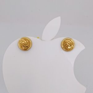 18k gold exclusive plain round shape earring