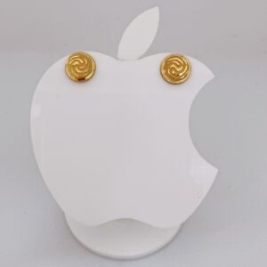 18k gold exclusive plain round shape earring