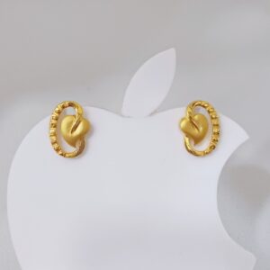 22k gold plain exclusive patti design earring