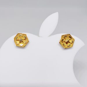 22k gold plain round shape earring