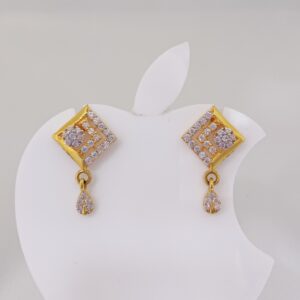 22k gold exclusive solitaire hanging ladies earring