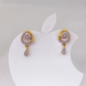 22k Gold Ovel Shape Hanging Earring