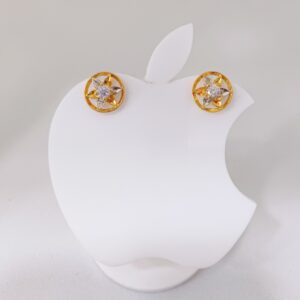 22k gold round star shape ladies earring