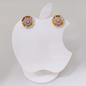 18k gold flower design exclusive ladies earring