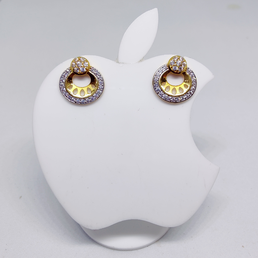 22k gold exclusive stone sitting ladies earring
