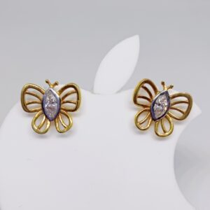 22k gold exclusive butterfly design ladies earring