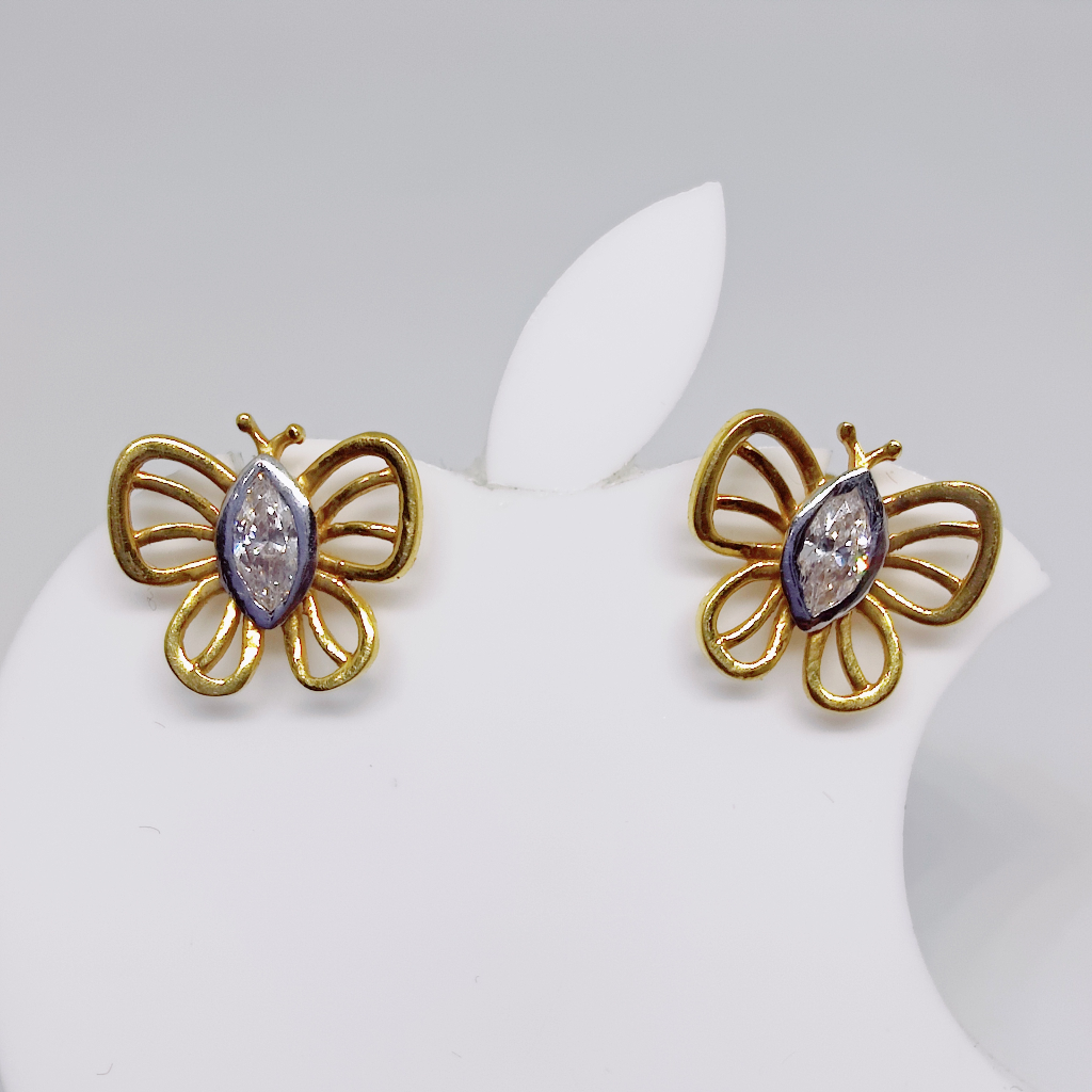 22k gold exclusive butterfly design ladies earring