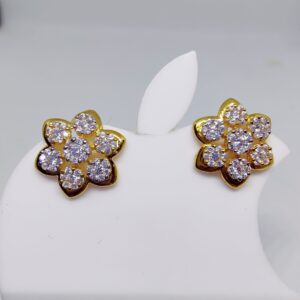 18k gold exclusive flower design ladies earring
