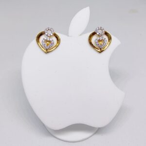 18k gold exclusive heart shape ladies earring