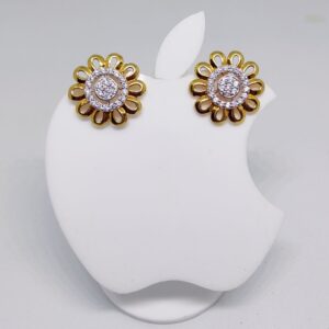 22k gold exclusive flower design ladies earring