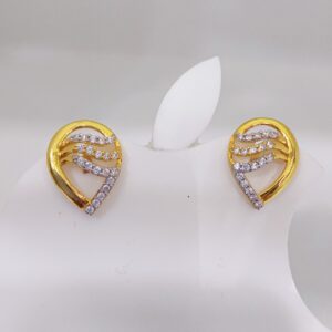18k gold exclusive ovel shape ladies earring
