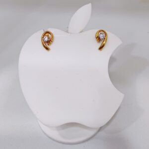 18k gold exclusive leaf design ladies earring