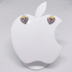 18k gold exclusive heart shape ladies earring