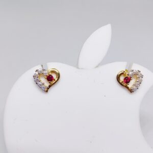 22k gold heart shape ladies earring