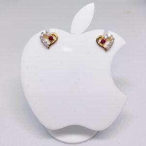 22k gold heart shape ladies earring