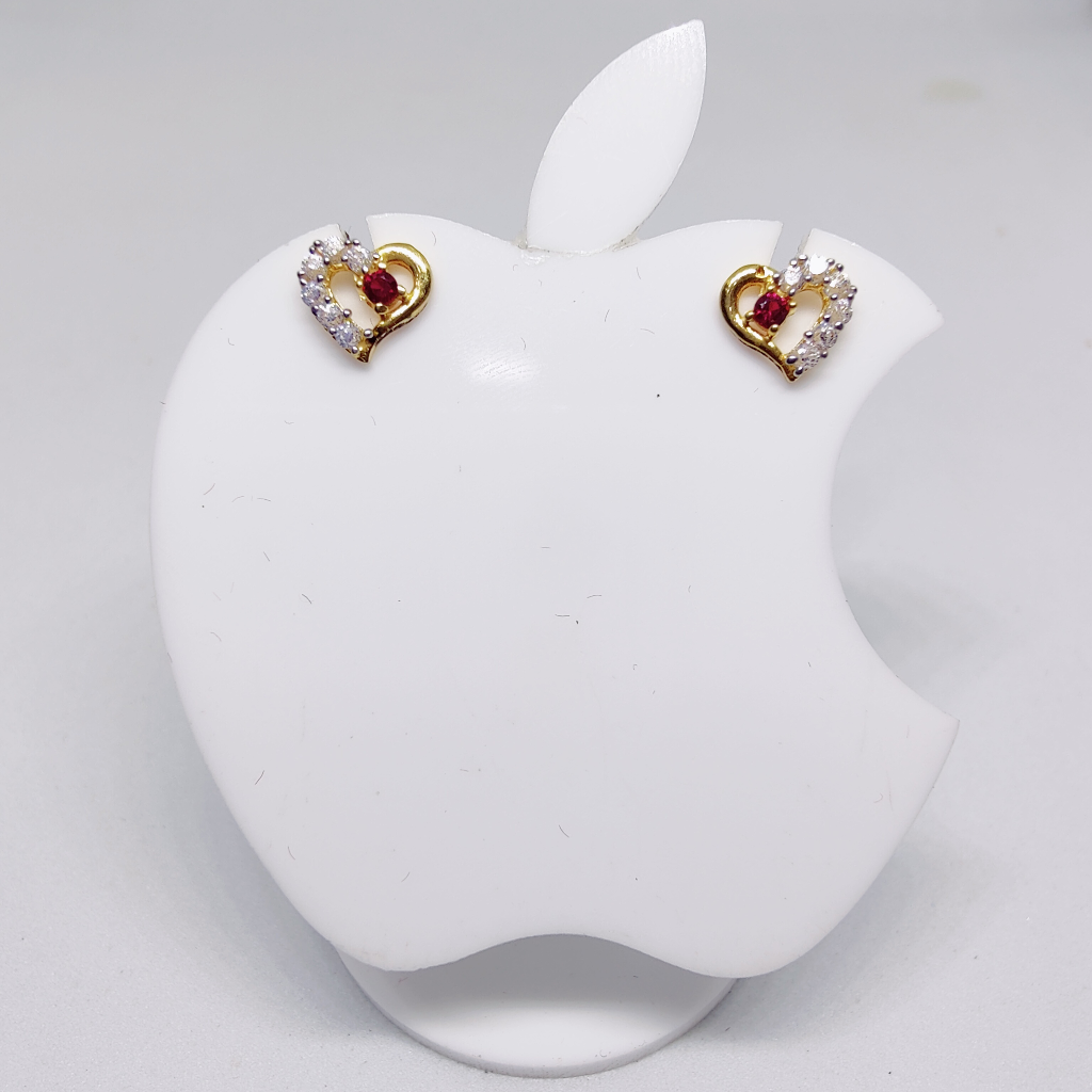 22k gold heart shape ladies earring