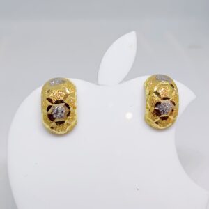 18k gold plain exclusive finishing ladies earring