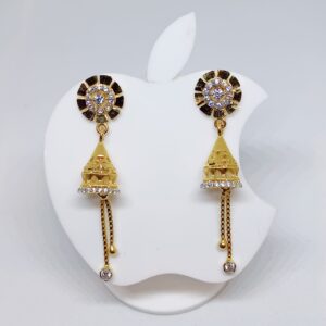 22k gold diamond hanging ladies earring