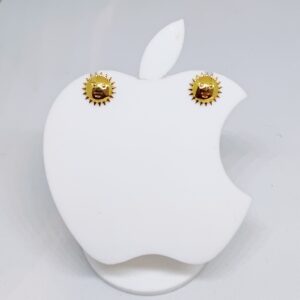 18k gold plain sunflower design ladies earring
