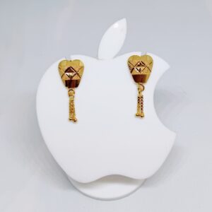 22k gold plain hanging ladies earring