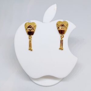 22k gold plain hanging ladies earring