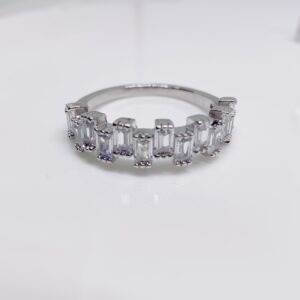 92.5 sterling silver Solitaire diamond ladies ring