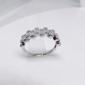 92.5 sterling silver Solitaire diamond ladies ring