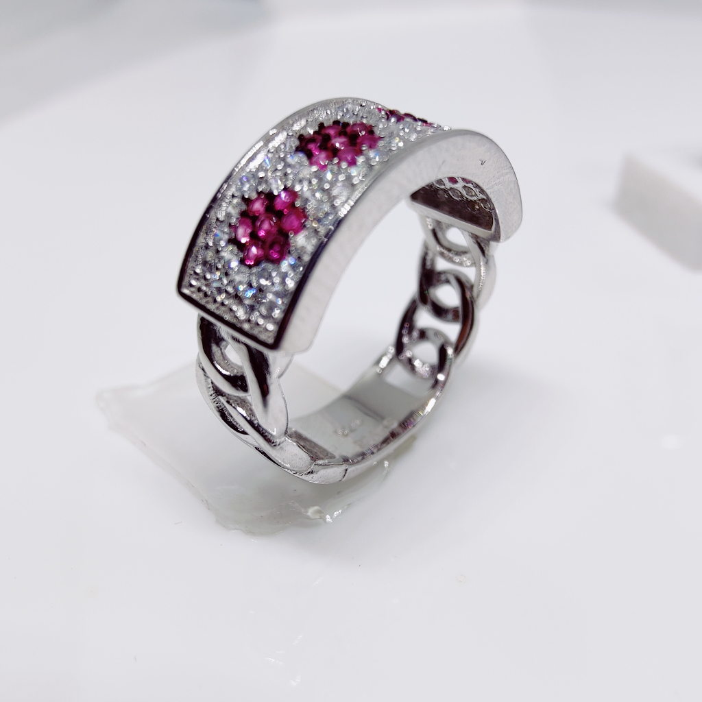 92.5 silver excellent diamond work ladies ring