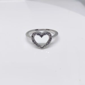92.5 silver exclusive heart shape ladies ring
