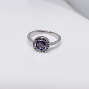 92.5 sterling silver round shape ladies ring