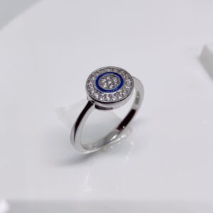 92.5 sterling silver round shape ladies ring