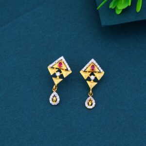 22k gold exclusive mate finish earring