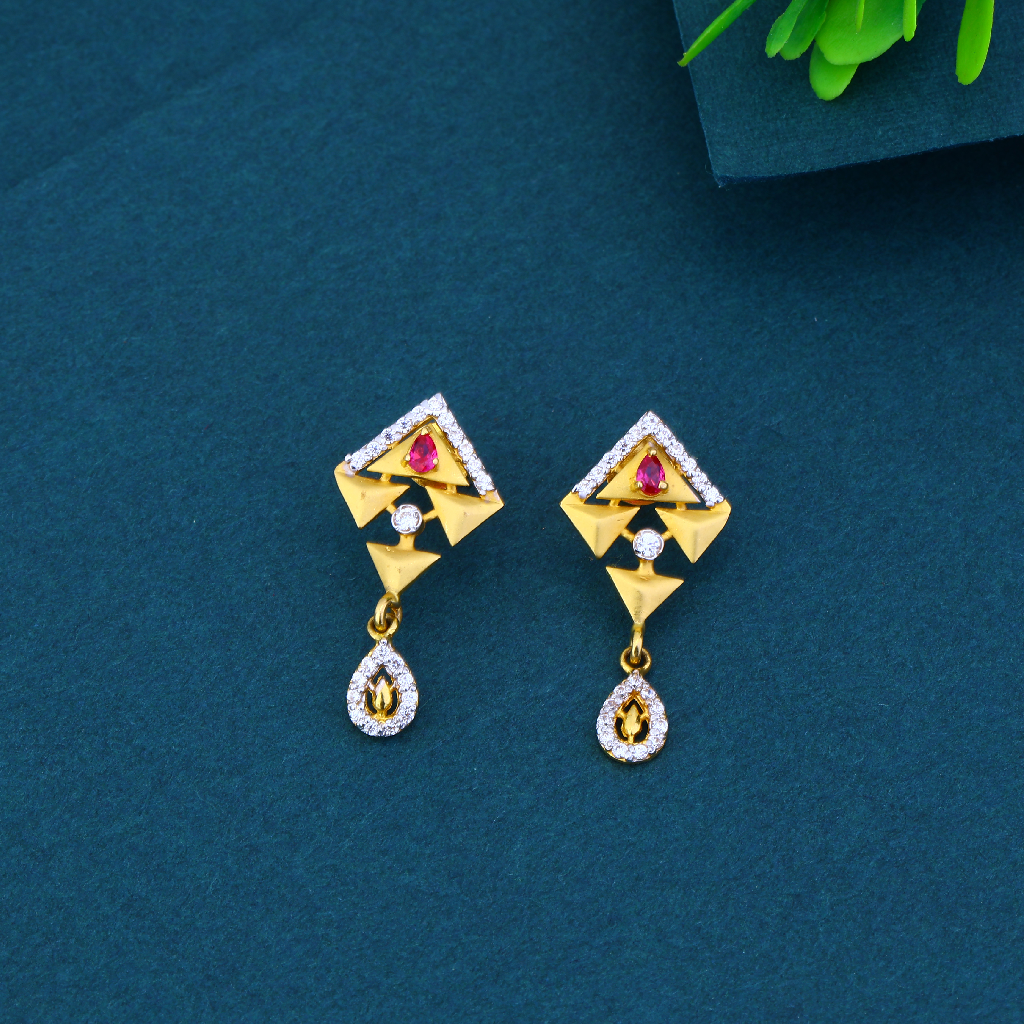 22k gold exclusive mate finish earring