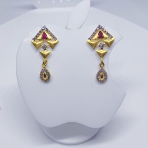 22k gold exclusive mate finish earring