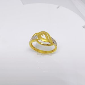 22k ring leaf design ring