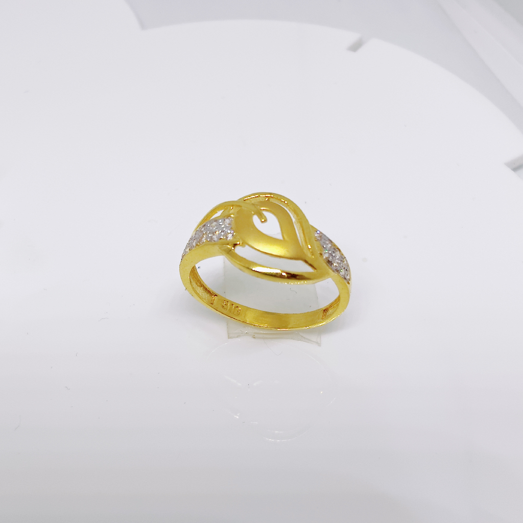 22k ring leaf design ring
