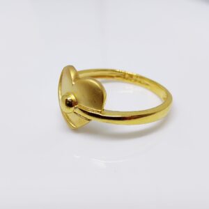 22k gold plain heart shape ring For Woman