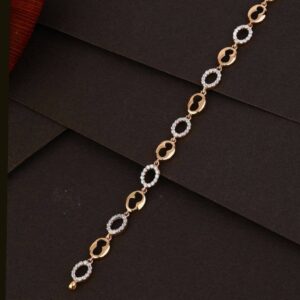 18k gold oval shape diamond Bracelet