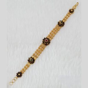 22K Gold Antique Flower Shape Ladies Bracelet