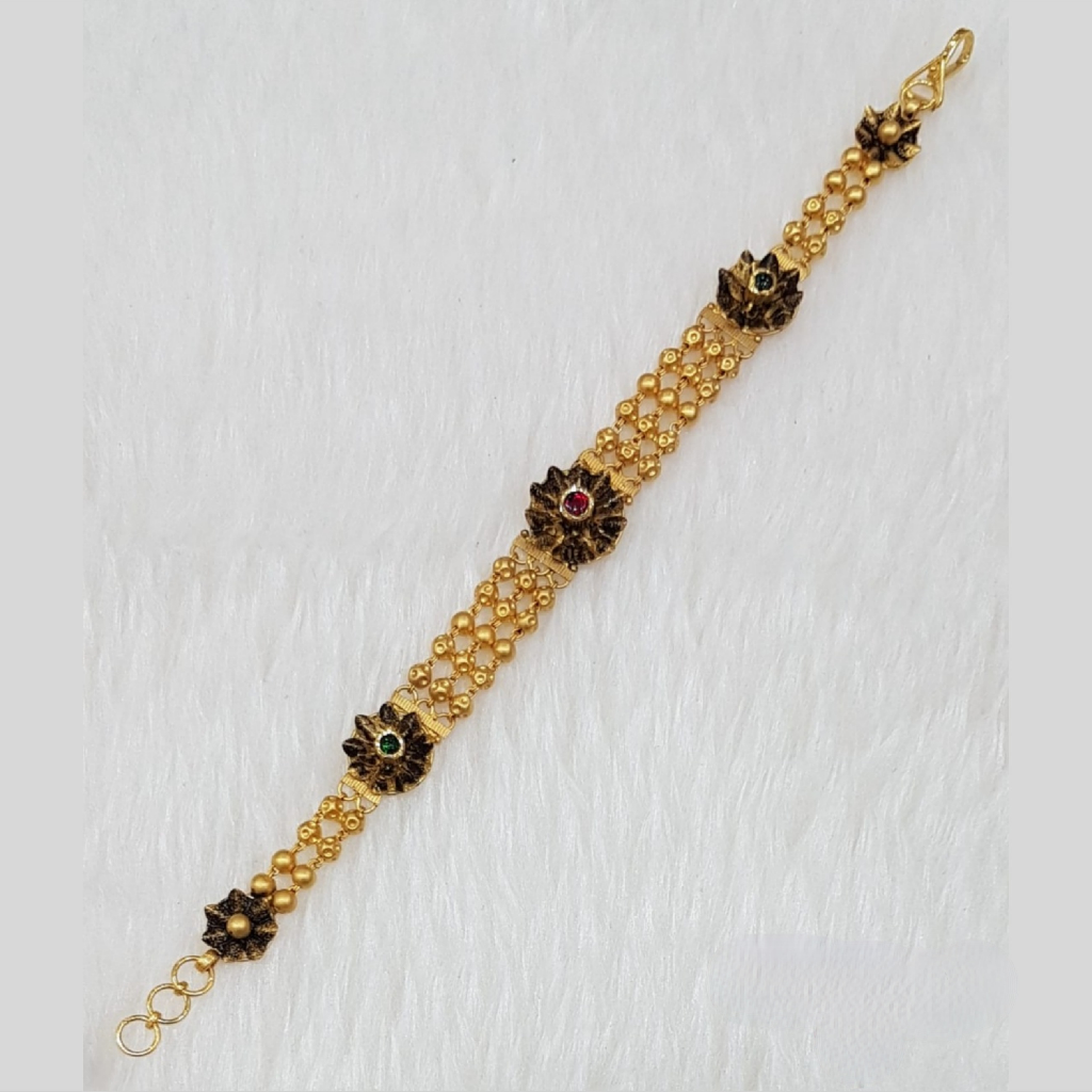 22K Gold Antique Flower Shape Ladies Bracelet