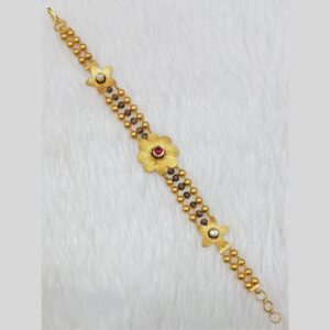 22K Gold Antique Flower Shape Ladies Bracelet