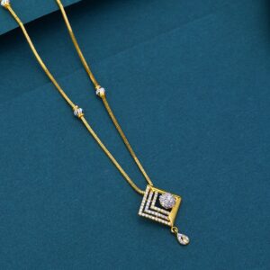 22K Gold Square Diamond Fancy Dokiya Set