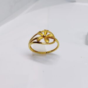 22k gold flower design exclusive plain ladies ring