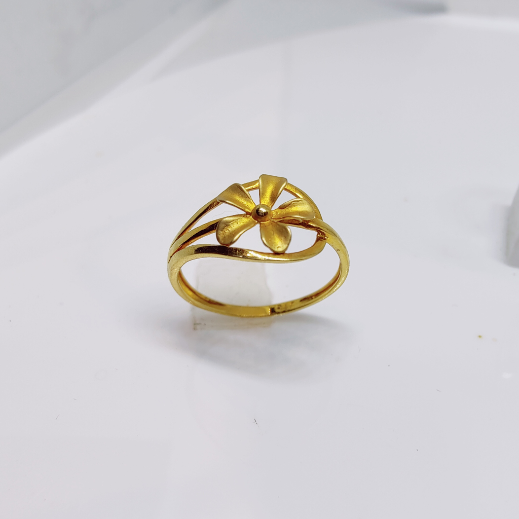 22k gold flower design exclusive plain ladies ring