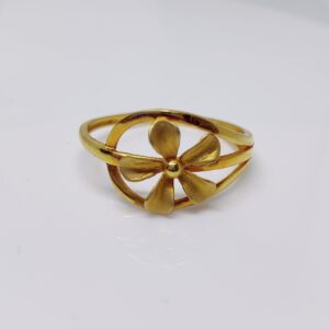 22k gold flower design exclusive plain ladies ring