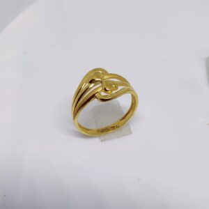 22k gold plain hearts shape ladies ring