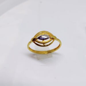 22k gold Oval shape plain ladies ring