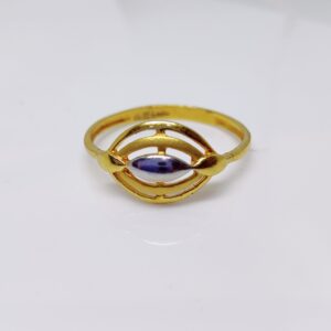 22k gold Oval shape plain ladies ring
