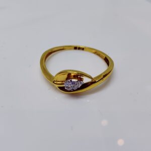 22k gold leaf design ladies ring