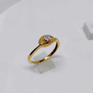 22k gold leaf design ladies ring